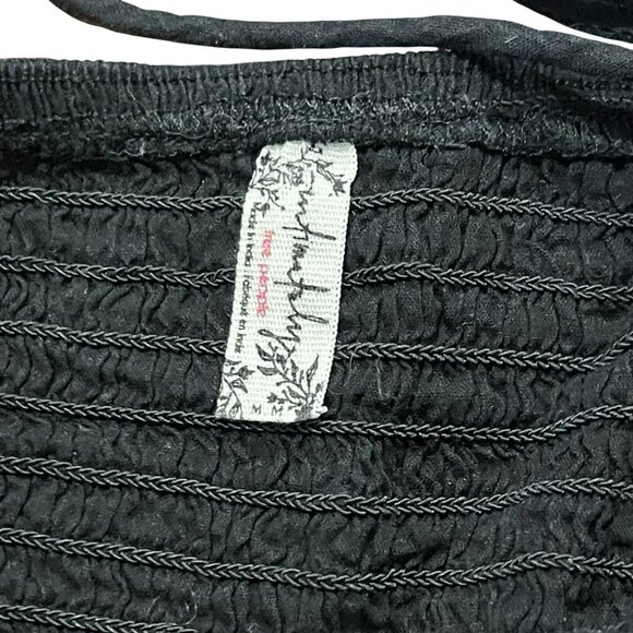 Intimately Free People Beachy Babydoll Mini Dress M‎ Smocked Ruched Ruffled Boho - Picture 8 of 8